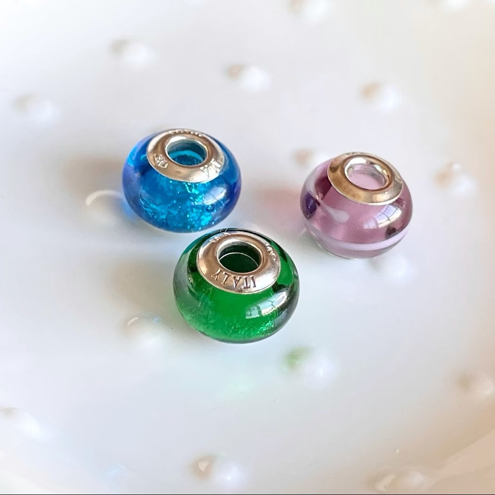 michael anthony murano glass bead charm bundle